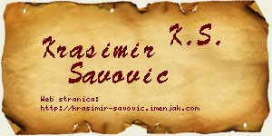 Krasimir Savović vizit kartica